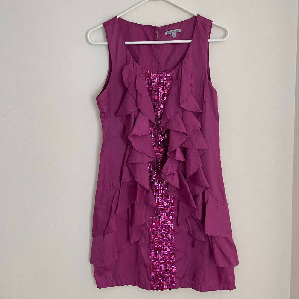 Charlotte Russe Women's Viscose Fuchsia Sparkle Cocktail Party Dress Size Medium